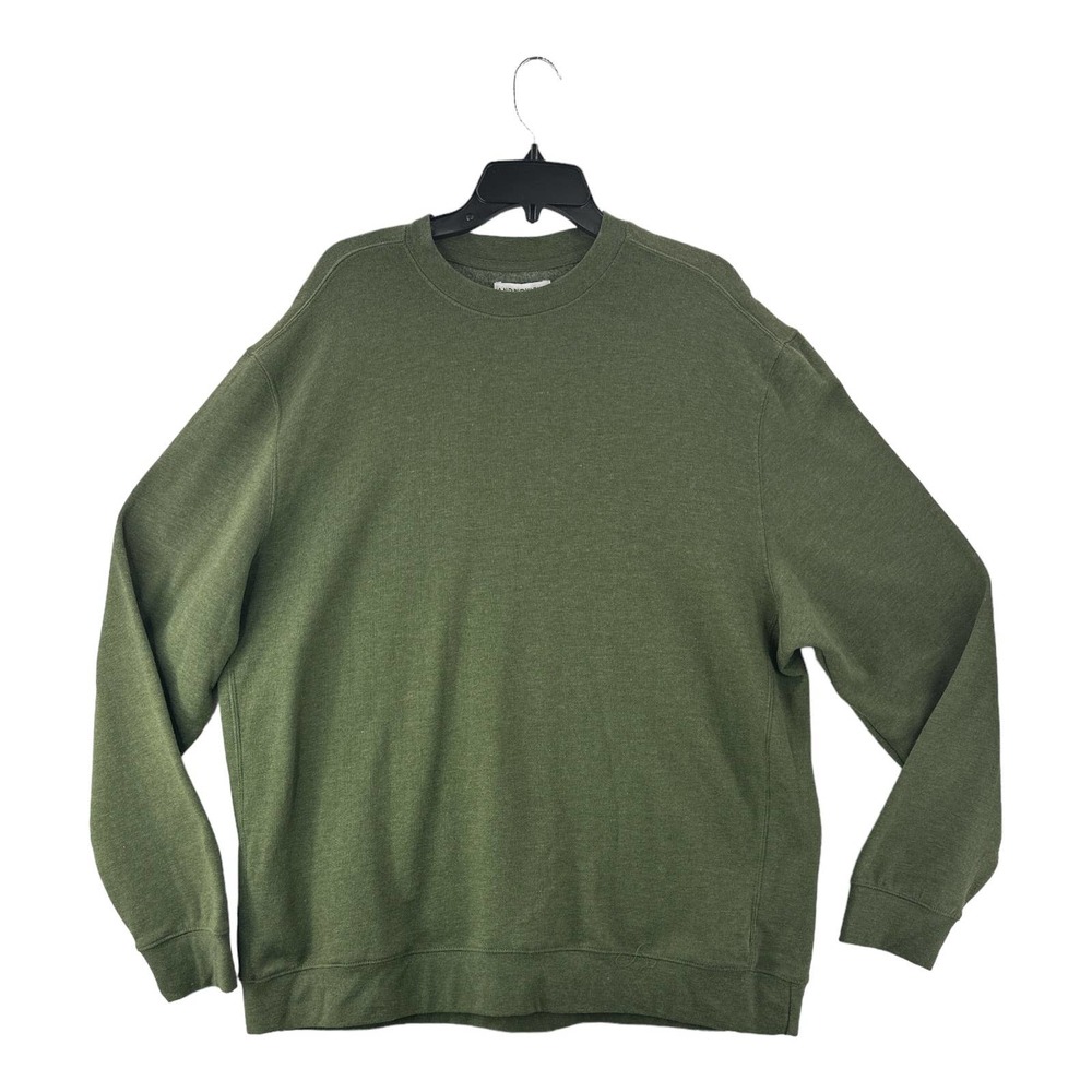 And Now This, Men's Fleece Crewneck Sweatshirt Olive Size XL